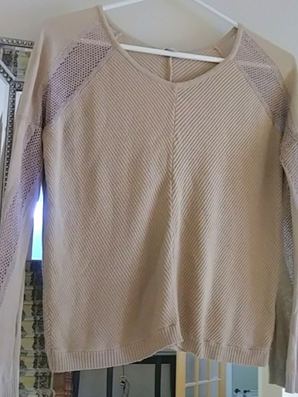 Y2K Guess top with mesh sleeves XS